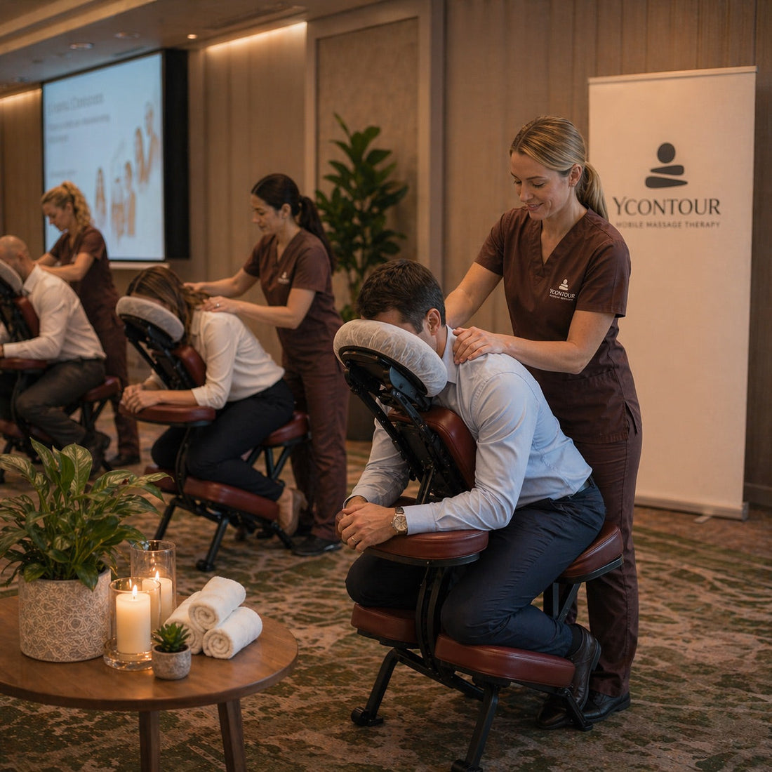 Corporate Wellness Stations for Events: How On-Site Massage Improves Employee Experience